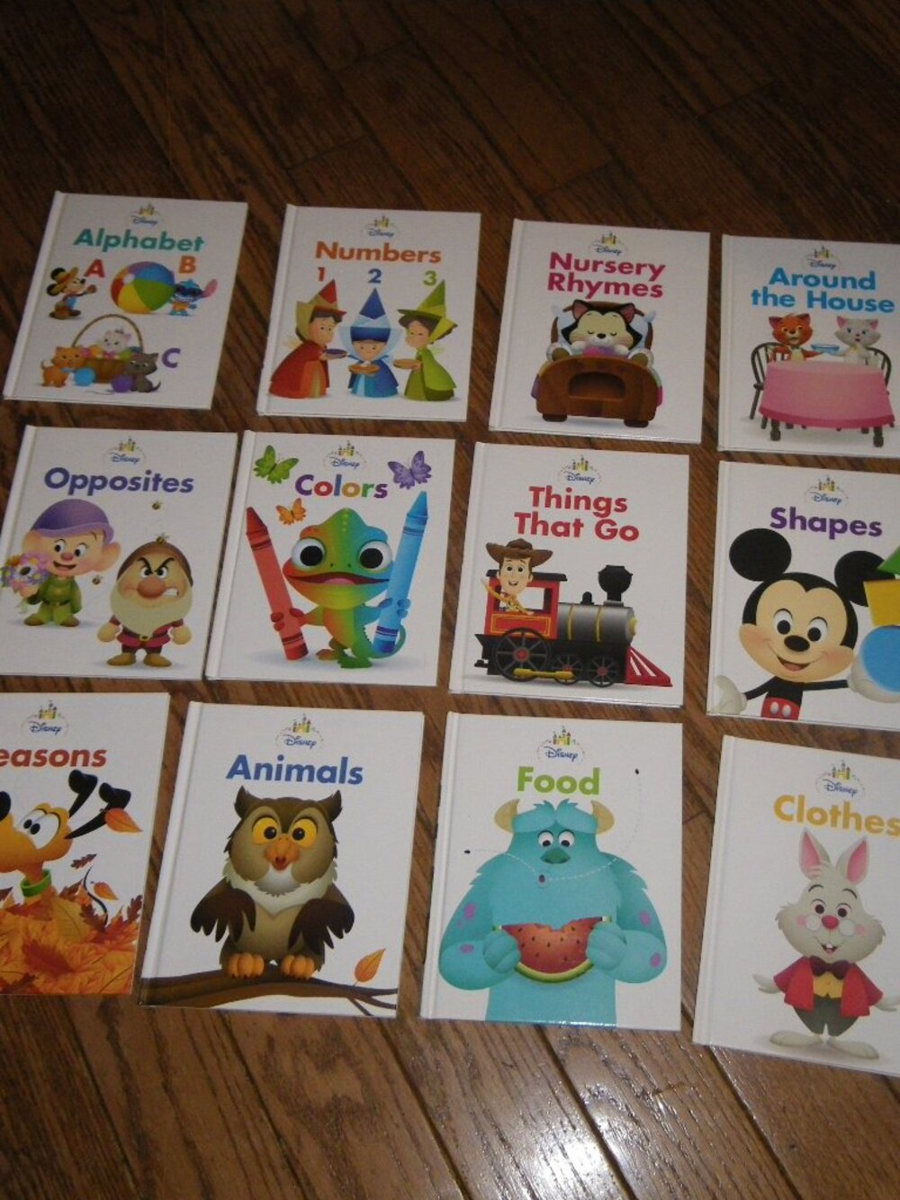2018 Disney Press My First Library 12 Books Alphabet Numbers Colors Shapes Food+